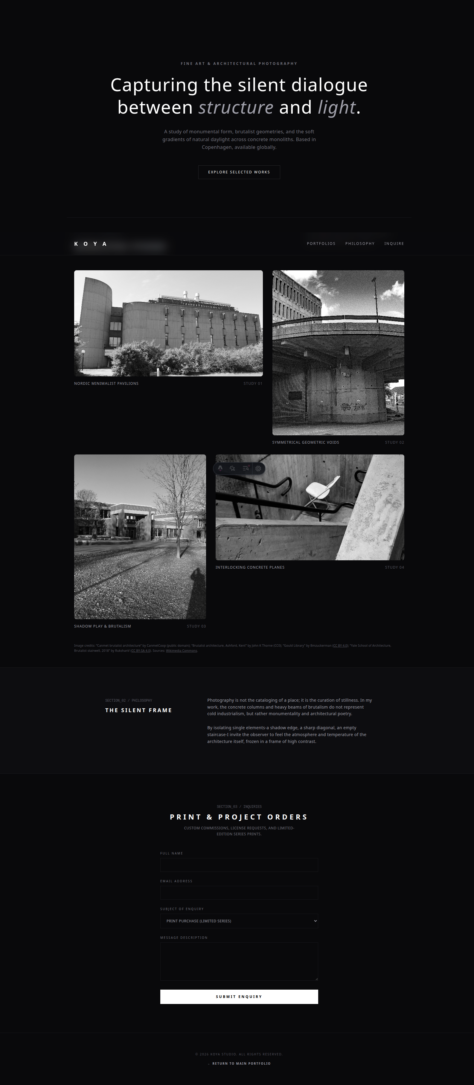 Screenshot of Fine Art Photography - Portfolio